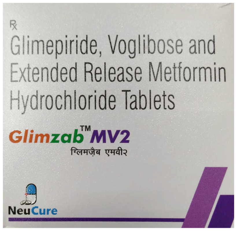 Glimzab MV 2mg/500mg/0.3mg Tablet ER