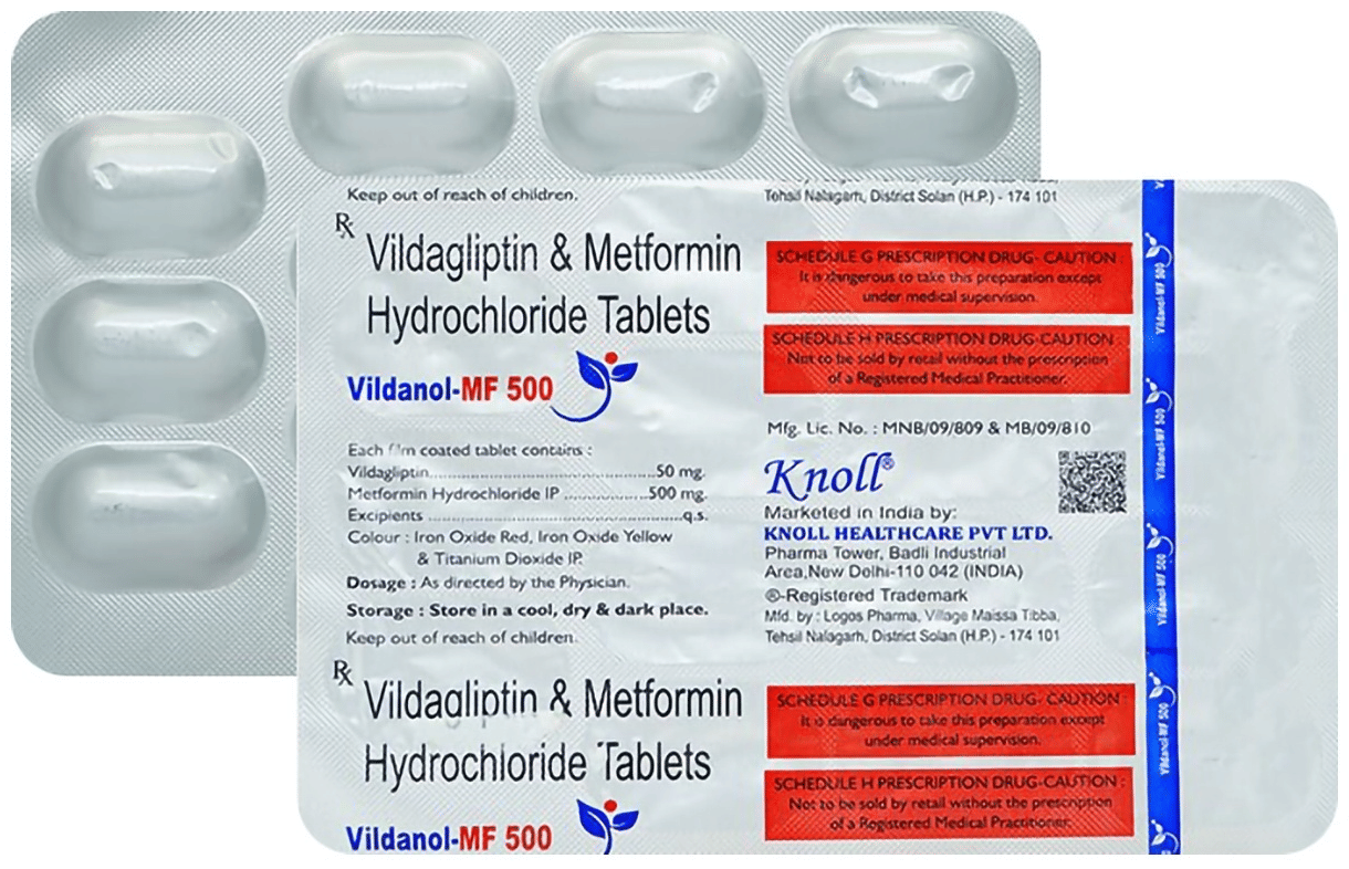 Vildanol MF 500mg/50mg Tablet