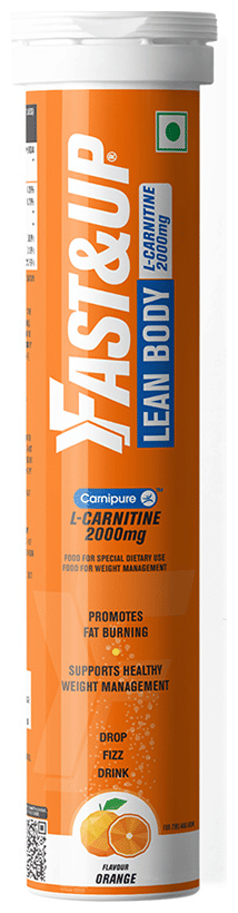 Fast&Up Lean Body with L-Carnitine 2000mg Effervescent Tablets (20 Each) Orange