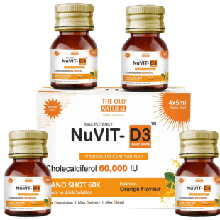 The Old Natural Vitamin-D3 60000 IU | Nano Shots for Healthy Bones (5ml Each)