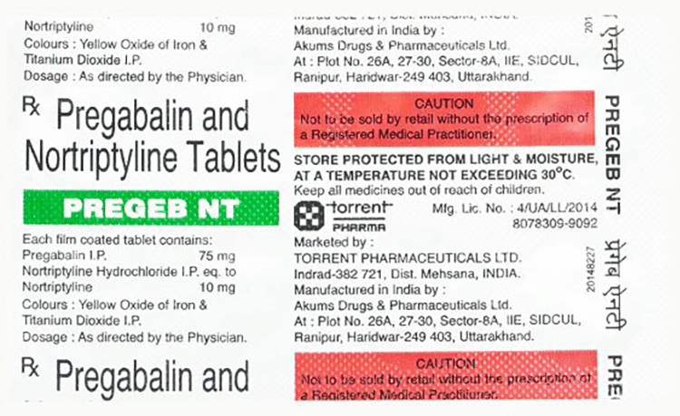 Pregeb NT 75mg/10mg Tablet
