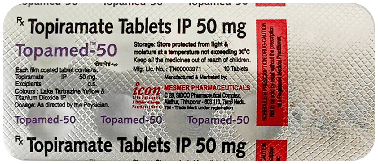 Topamed 50mg Tablet