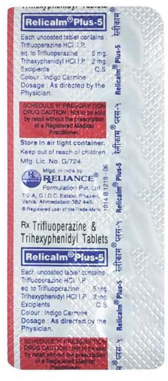 Relicalm Plus 5 mg/2 mg Tablet