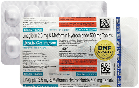 Juslina M 500mg/2.5mg Tablet