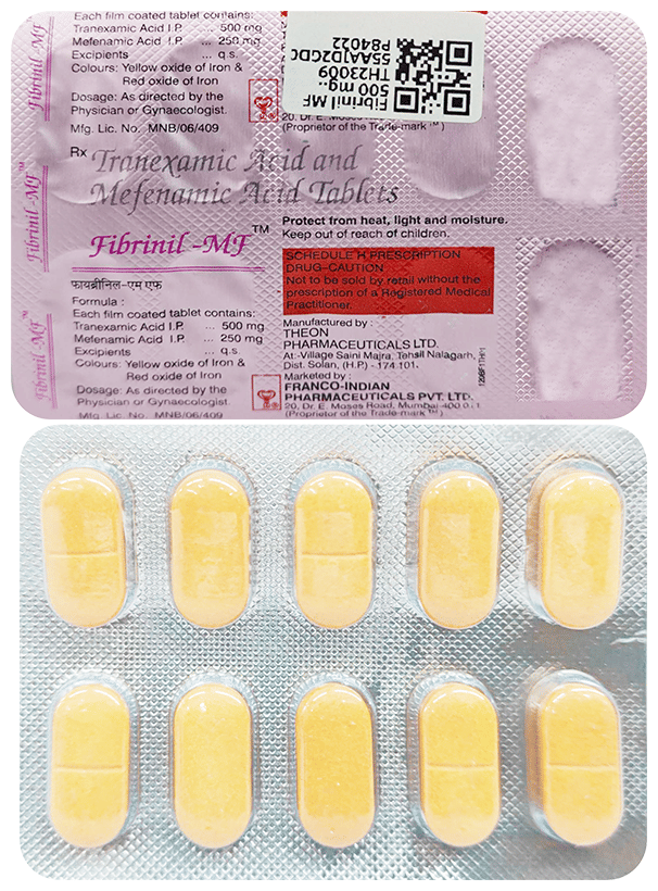 Fibrinil MF 500 mg/250 mg Tablet