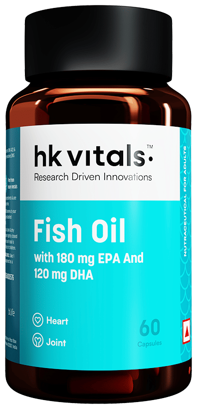 HK Vitals Fish Oil 1000 mg for Joint & Heart Health | Soft Gelatin Capsule