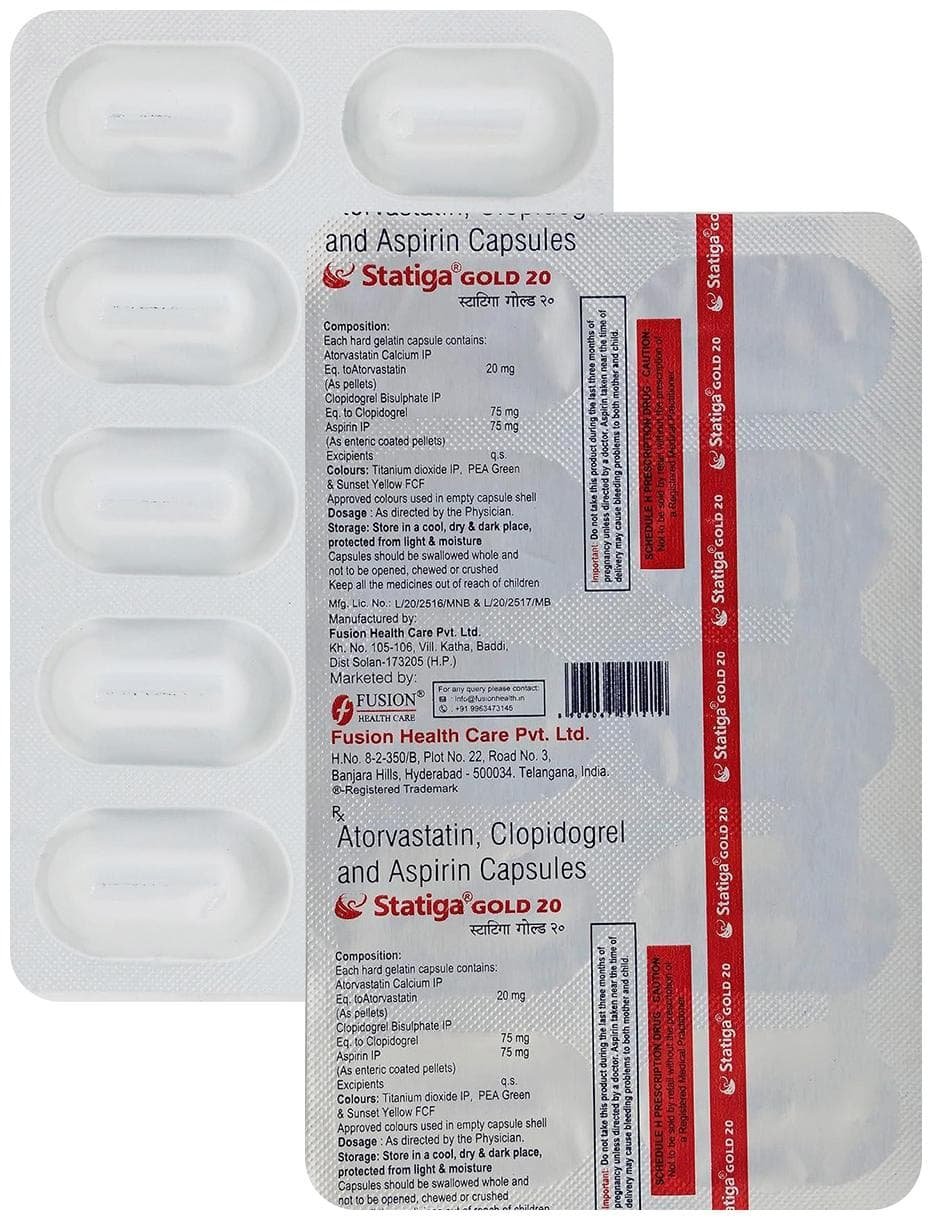 Statiga Gold 75mg/20mg/75mg Capsule