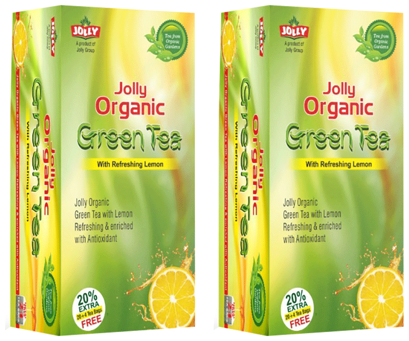 Jolly Organic Green Tea Bag (24 Each) with Refreshing Lemon