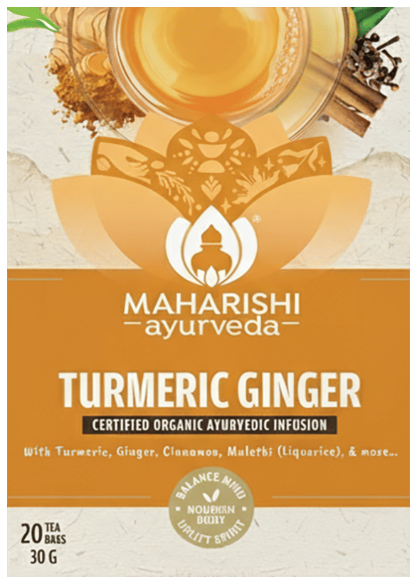 Maharishi Ayurveda Turmeric Ginger Herbal Tea | Immunity & Digestion