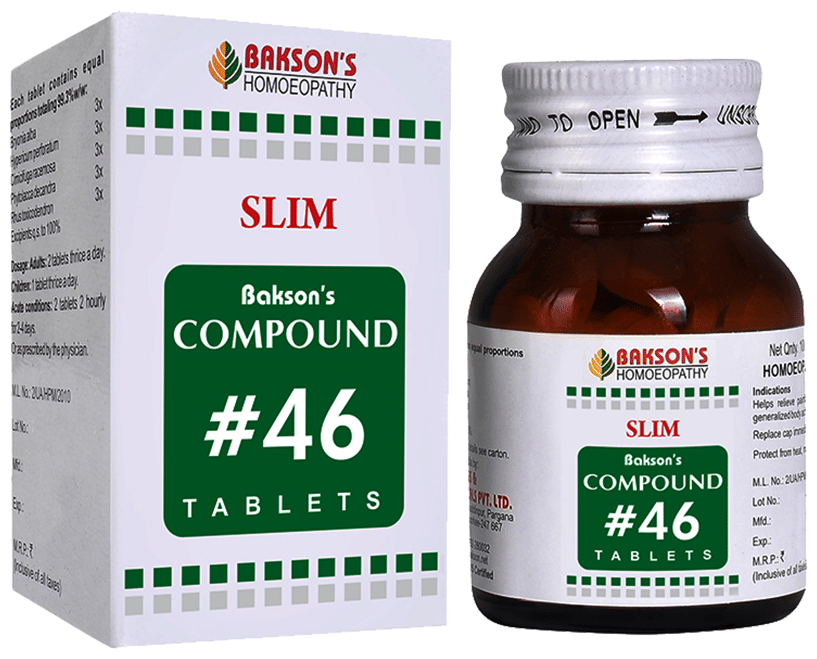 Bakson's Homoeopathy Compound # 46 Slim Tablet