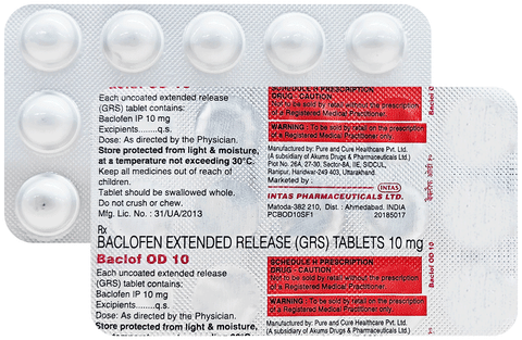 Baclof OD 10 Tablet ER
