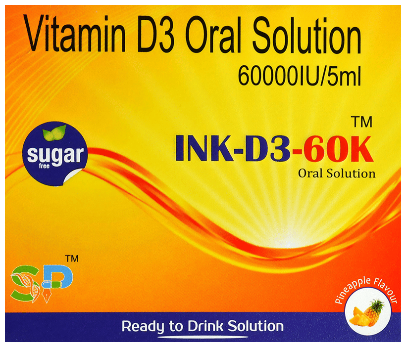 Ink-D3 60K (5ml Each) Oral Solution Pineapple Sugar Free