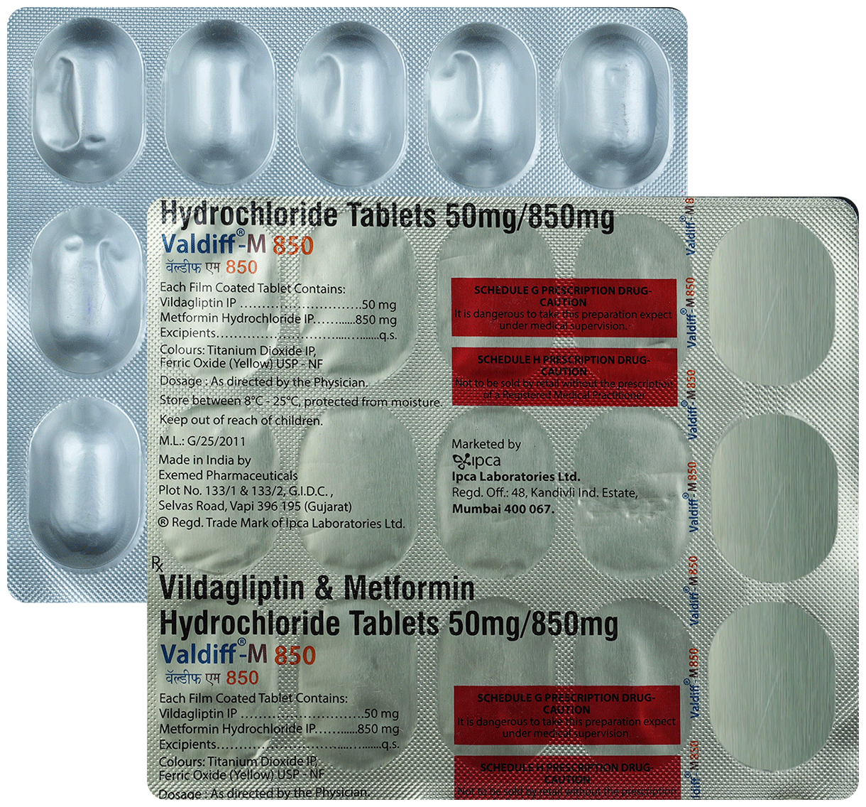 Valdiff-M 850 Tablet