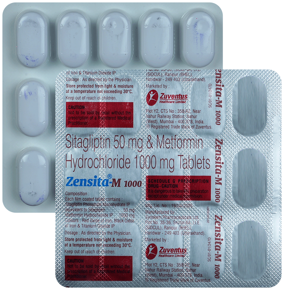 Zensita M 50mg/1000mg Tablet