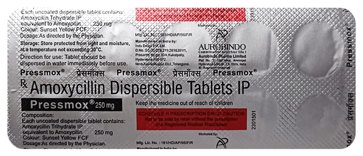 Pressmox 250mg Tablet DT