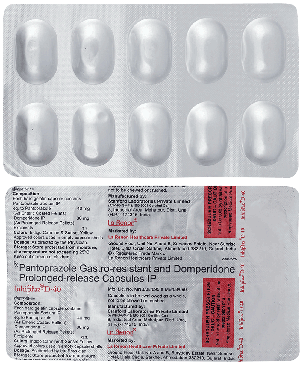 Inhipraz-D 40 Capsule PR