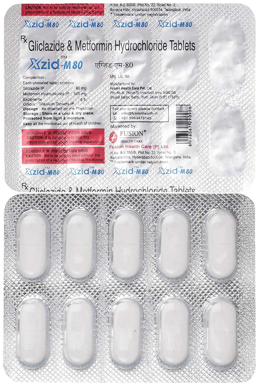 Xzid M 80mg/500mg Tablet XR