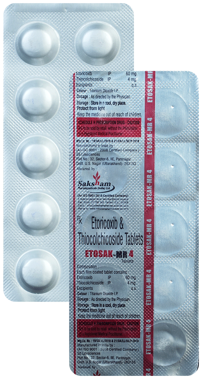 Etosak MR 60mg/4mg Tablet