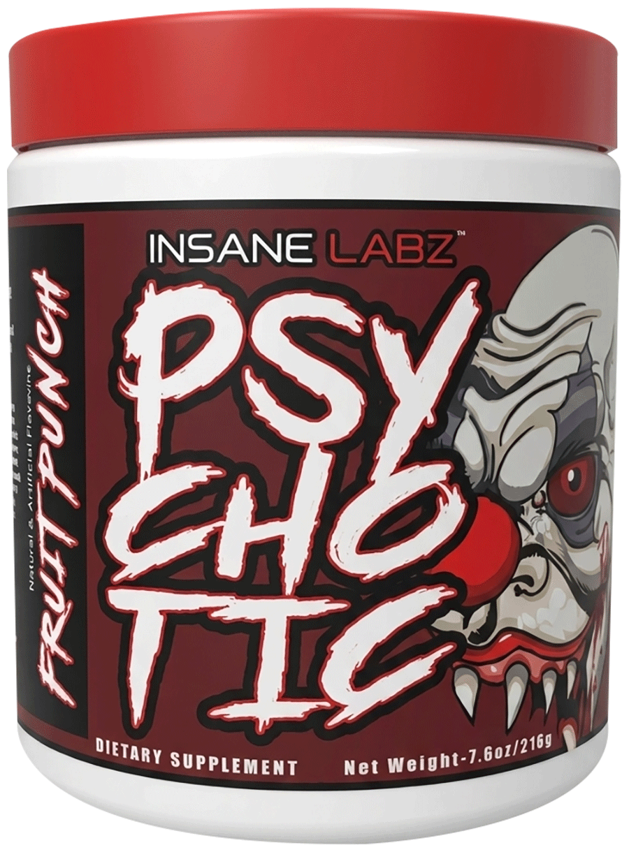 Insane Labz Psychotic Infused Pre-Workout Power House Powder Fruit Punch