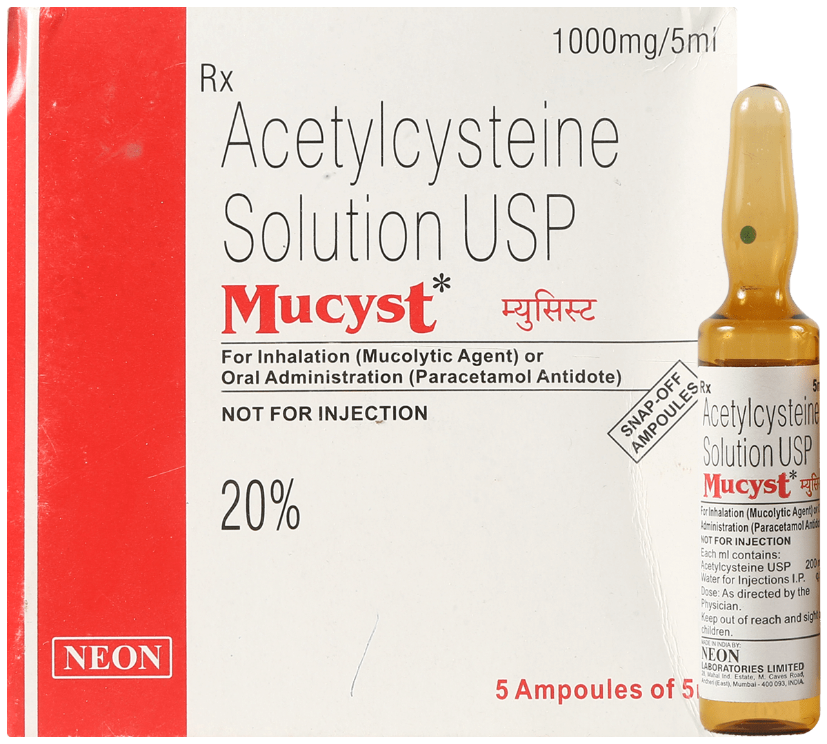 Mucyst 1000mg Injection