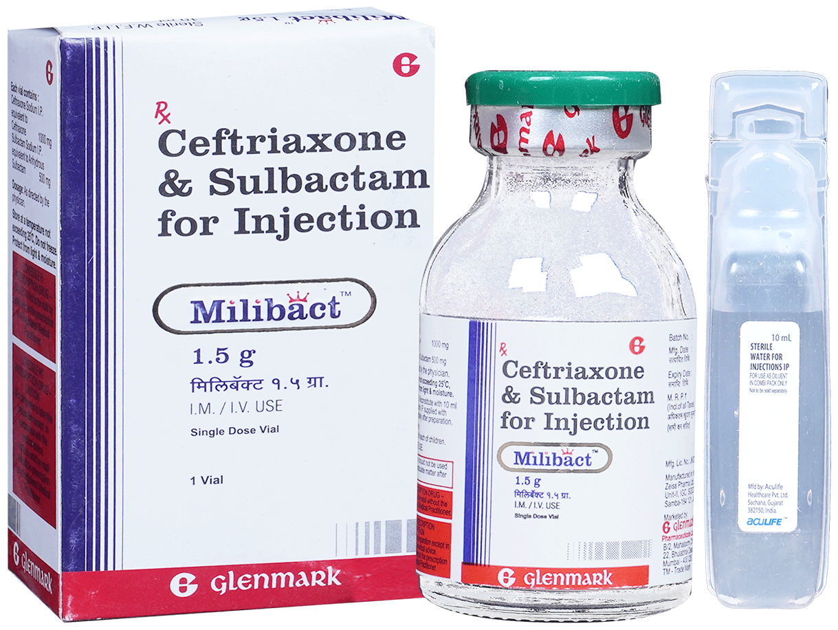 Milibact 1000 mg/500 mg Injection