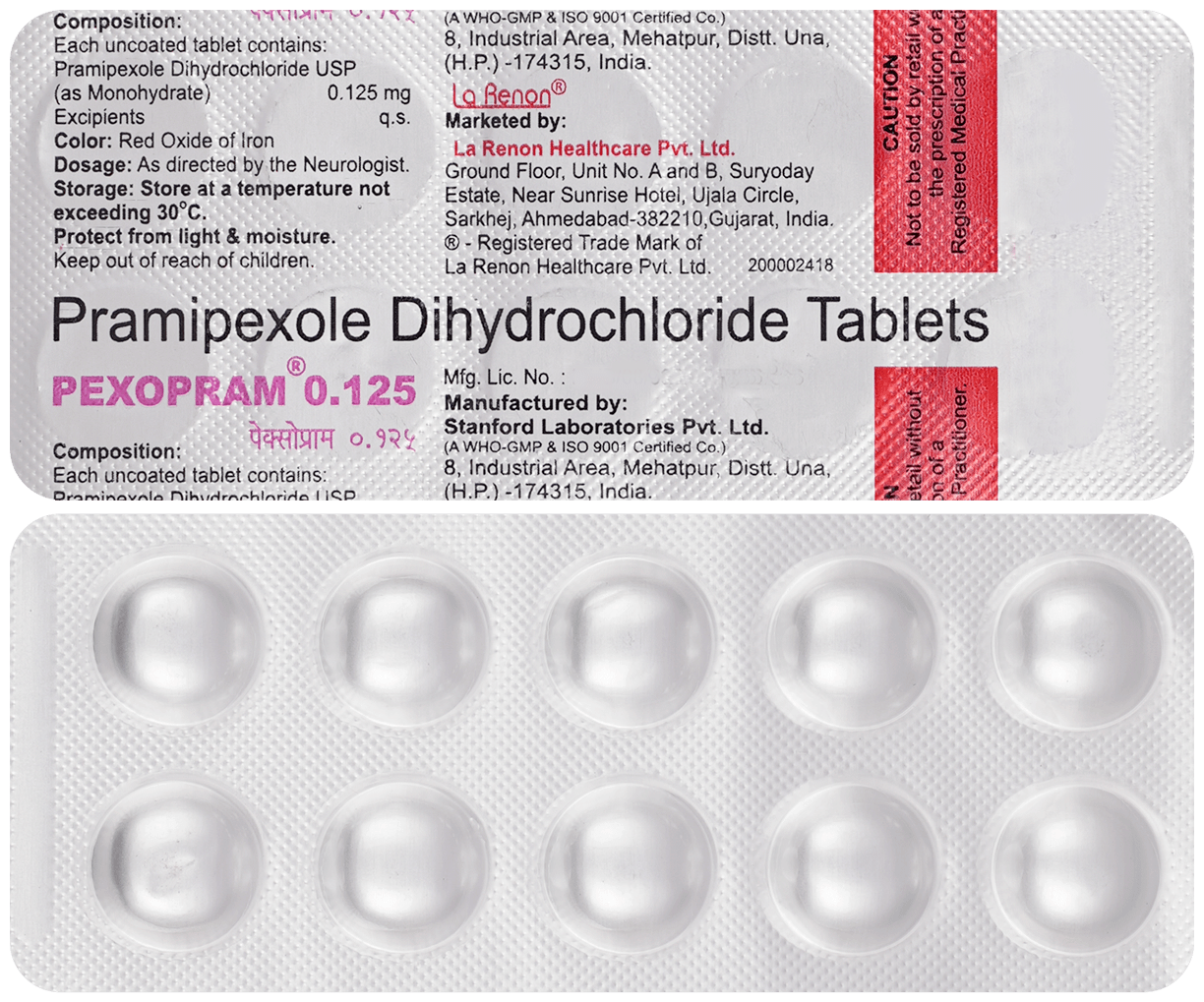 Pexopram 0.125mg Tablet
