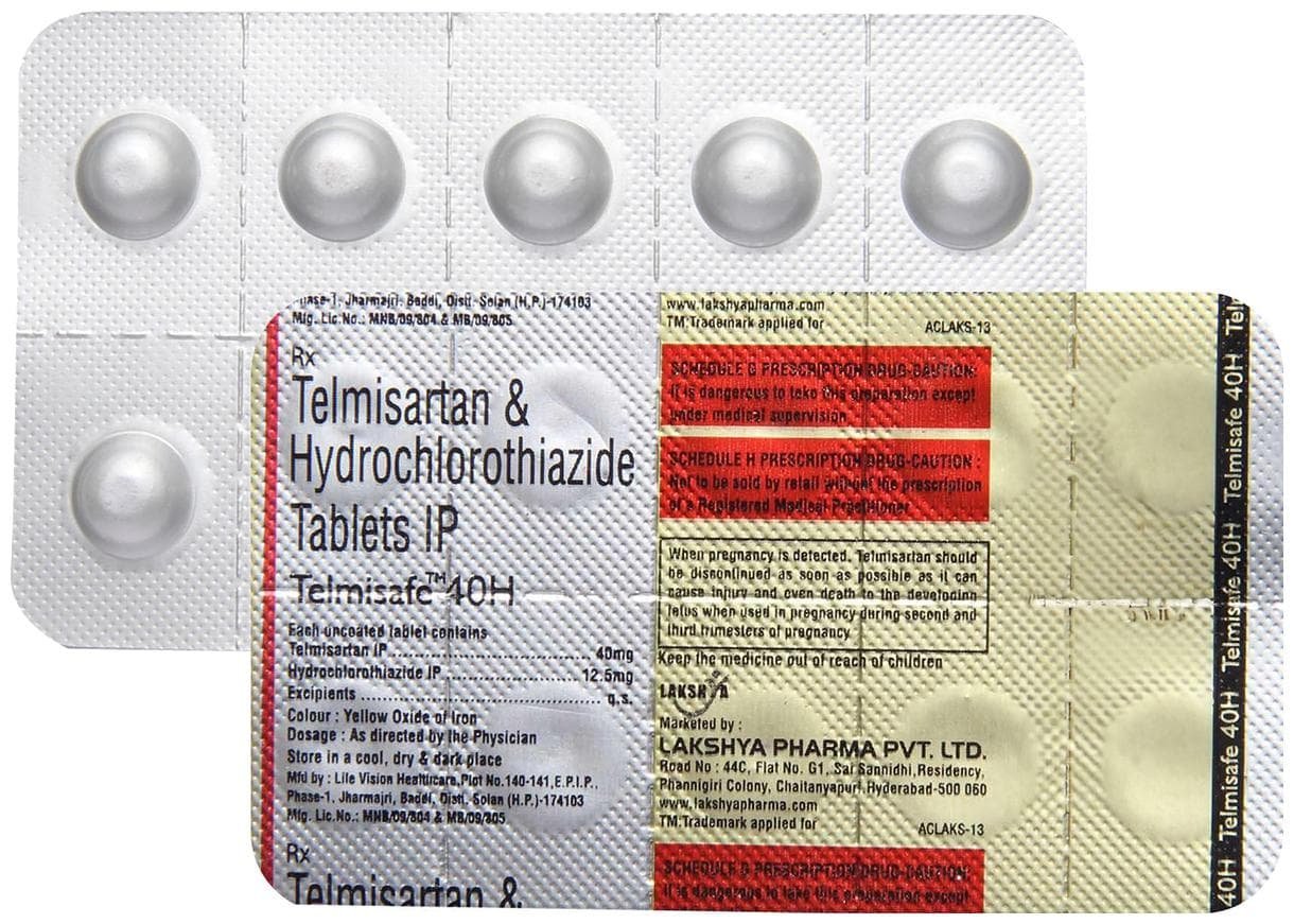 Telmisafe H 40mg Tablet