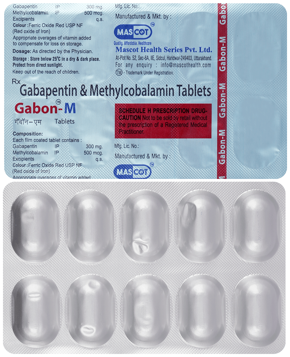 Gabon M 300mg/500mcg Tablet