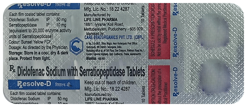 Resolve D 50mg/10mg Tablet