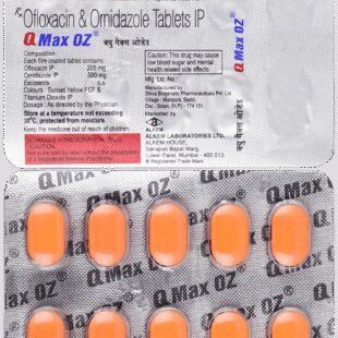 Qmax OZ 200 mg/500 mg Tablet