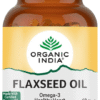 Organic India Flaxseed Oil Veg Capsule | Supports Heart Health