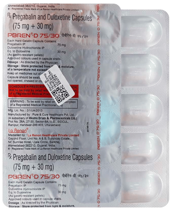 Pbren D 75mg/30mg Capsule