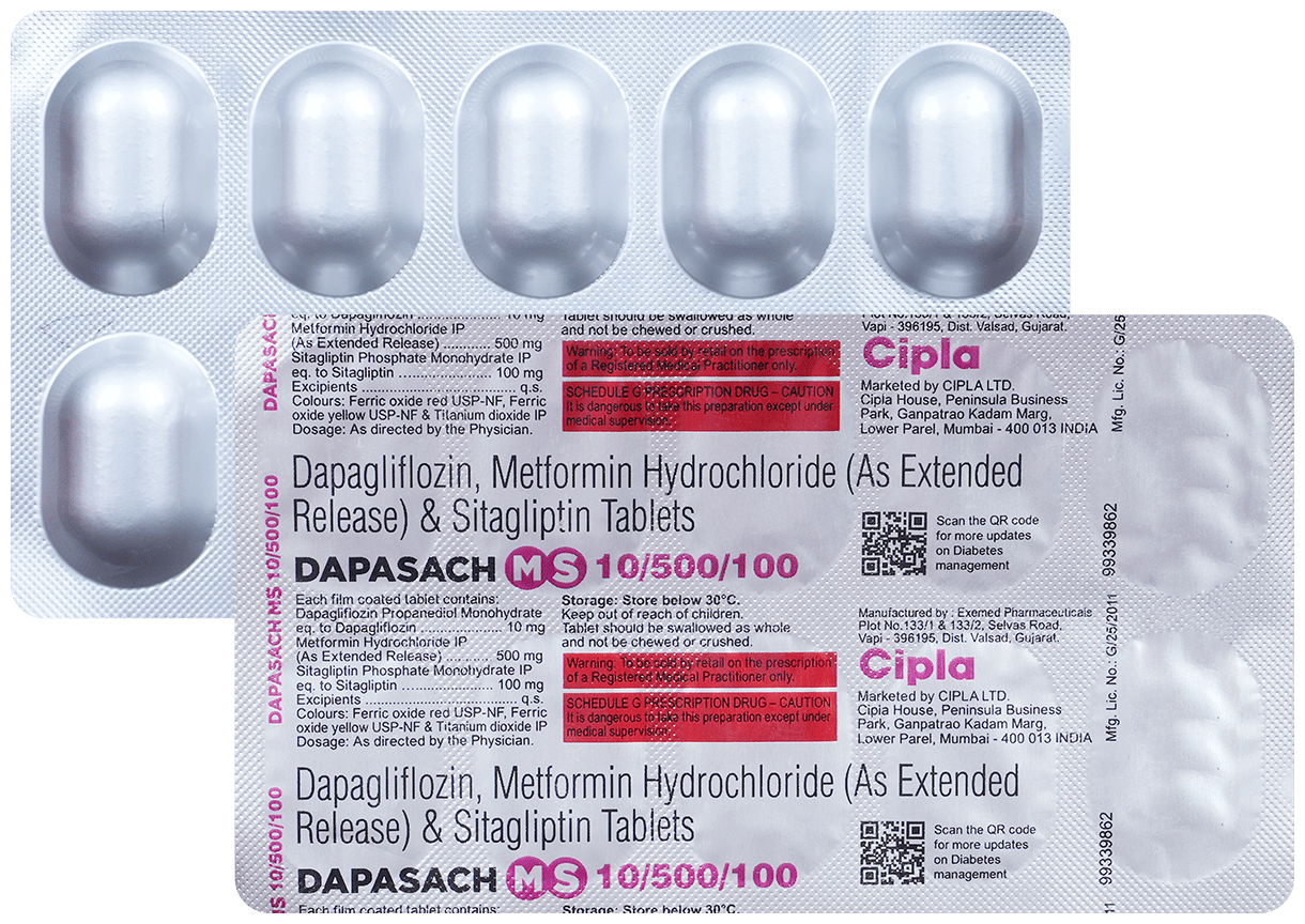DapaSach MS 10/500/100 Tablet ER