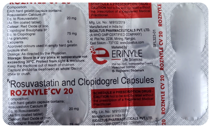 Roznyle CV 20mg/75mg Tablet
