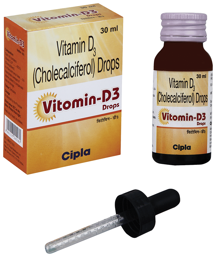 Vitomin-D3 Drop 30ml for Bone and Teeth Health