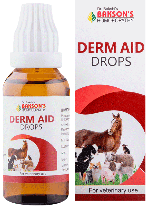 Bakson's Homoeopathy Derm Aid Drop for Veterinary Use