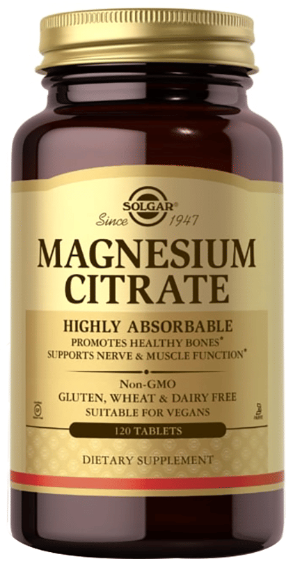 Solgar Magnesium Citrate for Bones, Nerves & Muscle Function | Vegan Tablet