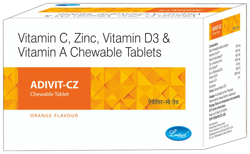Leeford Adivit-CZ Chewable Tablet Orange