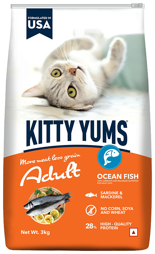 Kitty Yums Dry Cat Food Ocean Fish Adult