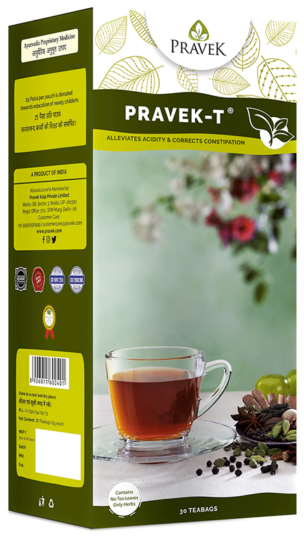 Pravek-T Herbal Tea for Relieving Acidity & Constipation